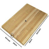 Wooden Chopping Board for Kitchen, Easy for Cutting Fruits and Vegetables, Size - 13 Inch x 10 Inch x 0.7 Inch, Colour Brown, Pack of 1