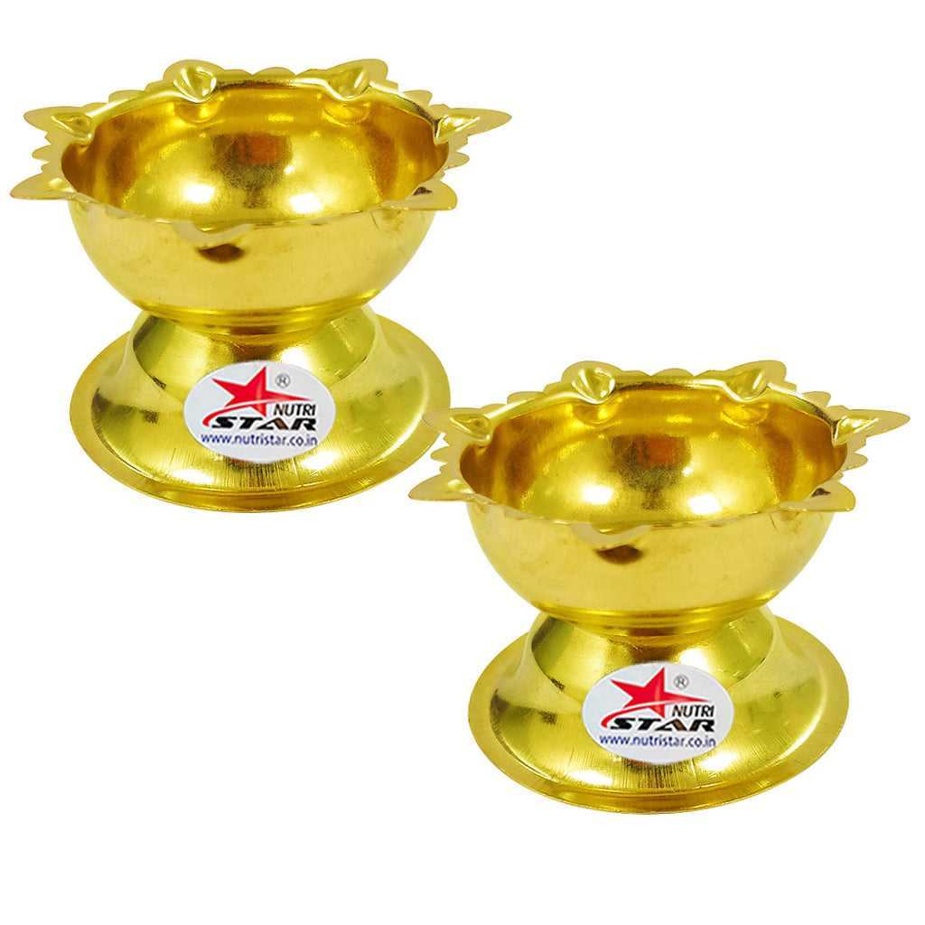 Brass Diya, Deepam Oil Lamp, Gift Item (Set of 24)