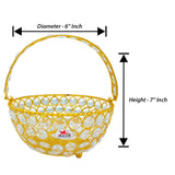 Crystal Basket Gold Coated Flower Basket (Set of 10)