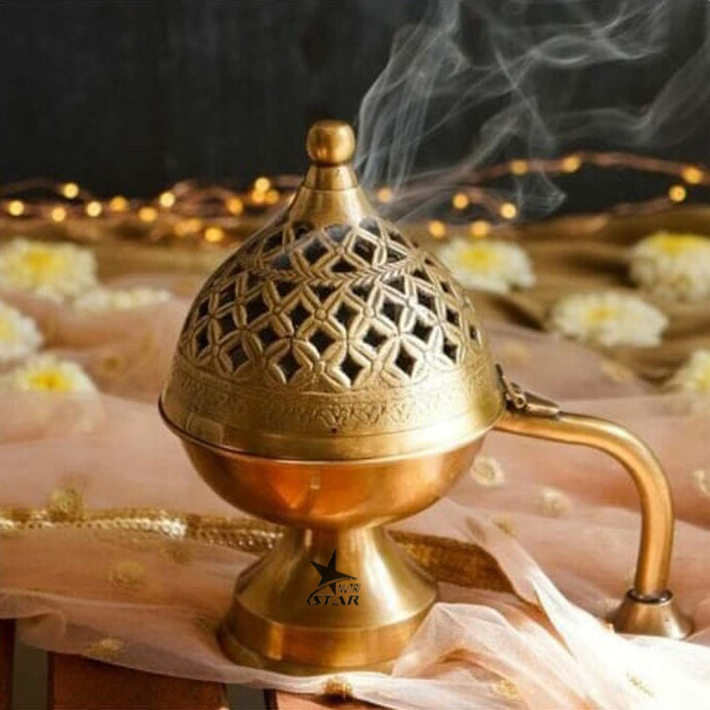 Brass Antique Look Thurible (Oud Daan). for Burning Oud and Aromatic Compounds.