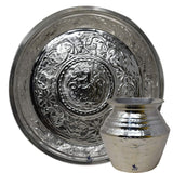 German Silver Parat and Lota, Premium for Special Occasions 18 Inches, Sarwa Lota - 2 Liters.