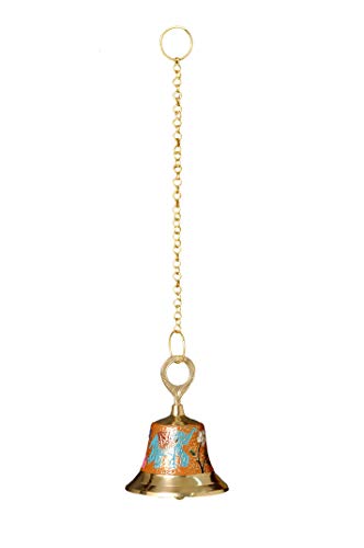 Nutristar Pure Brass Antique Looking Colorful Handcrafted Hanging Bell - Nutristar