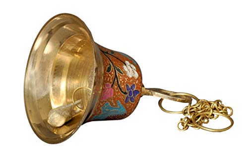 Nutristar Pure Brass Antique Looking Colorful Handcrafted Hanging Bell - Nutristar