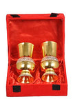 ure Brass Glasses Set of Two Red Box Gift Box. Water Glasses, Cocktail Glasses - Nutristar