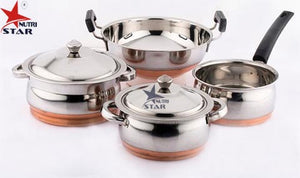 Nutristar Copper Bottom Cooking and Serving Set - Nutristar