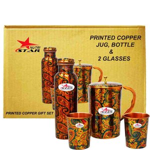 printed copper bottle