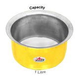 Brass Cooking Pot with Stainless Steel Lid and Ladle, Brass Tope Patila with Tin Coating on Inside Surface.