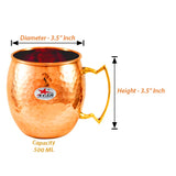 Copper Beer Mugs, Moscow Mule Mug, Capacity 500 ml. (Set of 5)