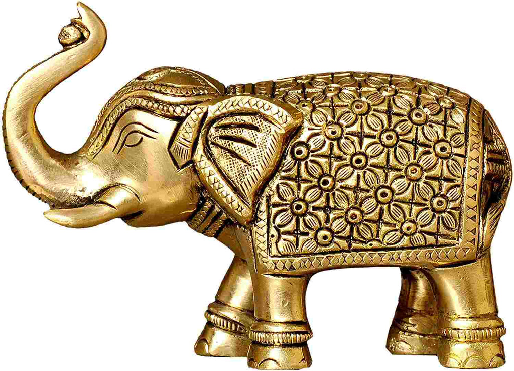 Brass Elephant Showpiece, Buy Online Brass Bidri Art Elephant Showpiece Brass  Elephant Showpiece