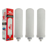 Nutristar Ceramic Water Filter Candles Pack of 3 Replacement Filters for Stainless Steel Gravity Water Purifiers