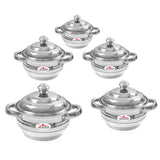 Stainless Steel Serving Dishes with Lid, Serving Bowls, Pack of 5.