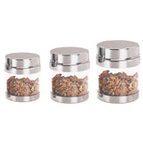 Stainless Steel Container with Transparent Lid Set Of 3 Sizes 6 Inch(800ml), 6.5 Inch(1200ml), 7 Inch(1400ml).