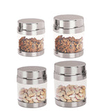 Steel Container with Transparent lid Set Of 4 Sizes