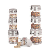 Stainless Steel Container with Transparent lid Set of 7 Sizes