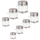Stainless Steel Container with Transparent lid Set of 7 Sizes 3.5 Inch (150ml), 4.5 Inch (300ml), 5 Inch (450ml), 5.5 Inch (550ml) 6 Inch (800ml), 6.5 Inch (1200ml), 7 Inch (1400ml).