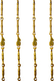 Brass Swing Jhula Chain, Design:- Peacock Feather, Indoor Hanging Link, 6' Feet. Set of 4.