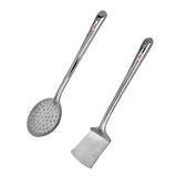 Stainless Steel Skimmer, Palta Spoon, Multipurpose Sieve/Roti Spoon For Kitchen Pack Of 2