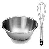 Stainless Steel Mixing Bowl, Capacity 1500 Ml With Wisk.